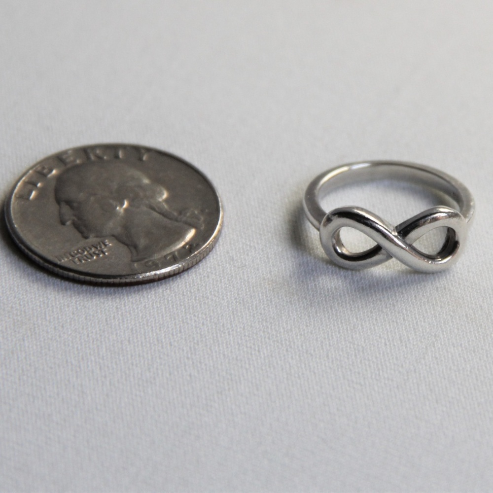 Chic Solid Polished Sterling Silver Infinity Ring - image 7